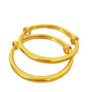 Kzd old phoenix 999 pure gold baby bracelet children's bracelet pure gold silver bracelet adjustable gold-inlaid silver baby bracelet phoenix gold store model + certificate