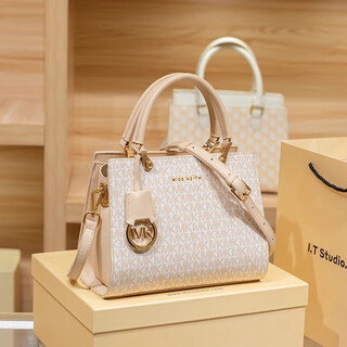 New year's gift hong kong light luxury brand genuine leather bag women's bag commuter handbag middle-aged mother's crossbody bag off-white high-end gift bag practical girl's birthday gift for girlfriend and wife