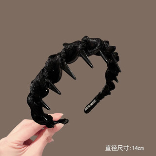 Aitanfang pressed hair style small fragrance pearl yarn hair hoop for women 2025 new going out versatile headband anti-slip with teeth black hair hoop