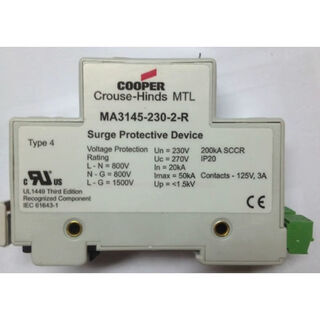 Mtl lightning surge protection model ma3145-230-2-r rated voltage