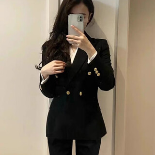 Lecali professional blazer women's business meeting formal wear speech contest interview workwear sales high-end work clothes professional blazer black xl 120jin jin is equal to 0.5 kg within