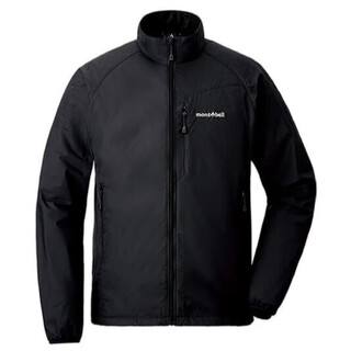 Mont bell men's outdoor windbreaker hiking windproof jacket lightweight light shell jacket 1106647 bk black l