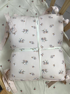 Ling yuxun danish style children's bedside soft bag class a pure cotton crib anti-collision fence baby splicing bed guardrails light pink flowers short bedside 190*30 ready for delivery