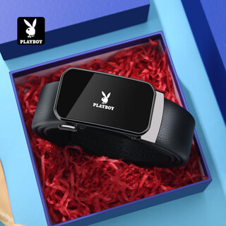 Playboy (playboy) gift box belt men's automatic buckle belt cowhide business casual pants belt practical birthday gift for husband and father