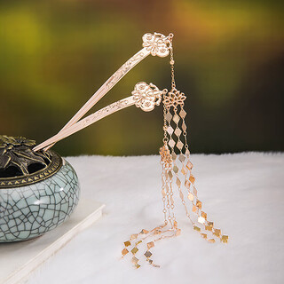 Chinese style fringed hairpin, classical beauty hairpin, hanfu headdress, ancient style hairpin, step rocking hairpin, hair accessories for girlfriend