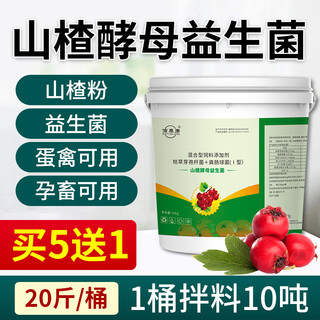 Bai taikang hawthorn yeast powder veterinary hawthorn large appetizer feed additive for pigs, cattle, sheep, chickens, ducks and goose pregnant animals 10kg barrel