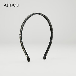 Ajidou aji bean headband women's fashionable bright sparkling crystal fine hairband simple versatile hair accessories birthday gift for girlfriend black 1 piece