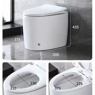 新款迷你47CM超短无水箱小户型马桶最小尺寸坐便器家用座便器 50厘米手按+脚踢+送货上门 300mm