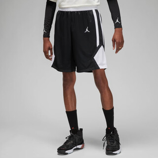 Nike (nike) jordan dri-fit men's quick-drying basketball shorts custom team uniform hf0526 012 black/white/white s