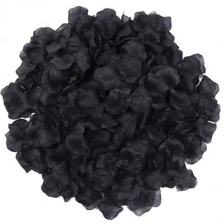 Runhua nian simulated rose petals wedding hand spreading wedding room ktv bar confession proposal valentine's day decoration black 1000 pieces compressed pack