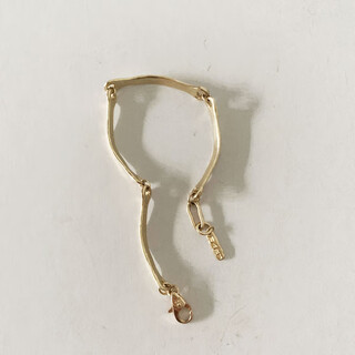 Kechu korean generation niche sterling silver plated 18k gold retro classic open bracelet/bone bracelet bracelet golden bone (sterling silver plated with real gold) ready for sale