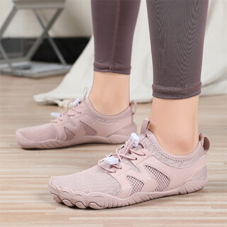 Mccannon indoor fitness shoes for men and women, special shoes for treadmills, non-slip silent skipping rope shoes, soft-soled jump exercise yoga pilates shoes, lotus root powder 36