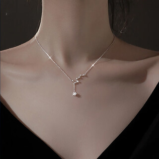 Chow tai fook pt950 platinum necklace women's clavicle chain 18 platinum light luxury niche chinese valentine's day gift valentine's day gift valentine's day gift