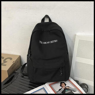 School bag female korean version harajuku ulzzang high school student backpack male ins junior high school student college student versatile backpack black