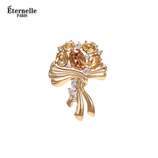 Eternelle french eternal original design austrian crystal brooch temperament versatile decorative corsage gift champagne color