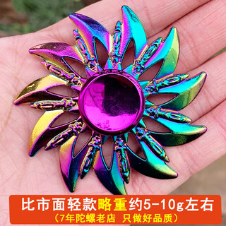 森凯哆【百款任选】指尖陀螺金属儿童手指陀螺玩具成人手尖旋转陀螺大 彩佛怒唐莲 径约5.7-6.5CM(重量约36g)左右