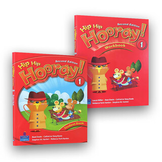 正版 培生朗文 Hip Hip Hooray 教材和练习册  3H英语教材 1/2/3/4/5/6 级别少儿英语培训教材 课外培训班英 一年级教材和练习册共2本送