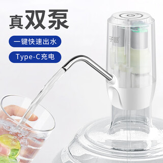Zilu electric bottled water pump dual pump model water discharge faster quiet water filler water pump automatic water dispenser transparent model