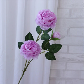 Simulated 3-head foreign peonies wedding flower arrangement rose flower sea wedding layout fake flowers brazilian roses arranged on the ground to lead silk flowers light purple