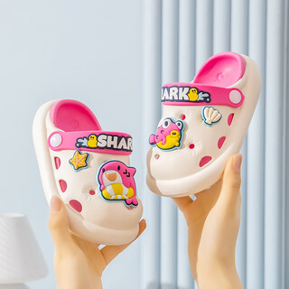 HYSMQ儿童拖鞋男童女童2025新款男孩夏天小孩洞洞鞋居家防滑凉拖外穿 粉红色 26 -27 (180mm) 一b