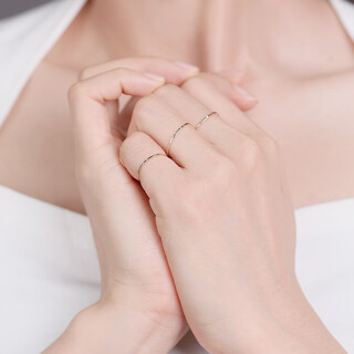 Taste ju 18k gold colored gold niche japanese style extremely thin simple stacked plain ring women's ring extremely thin ring tail ring joint ring 18k yellow ring number 11#