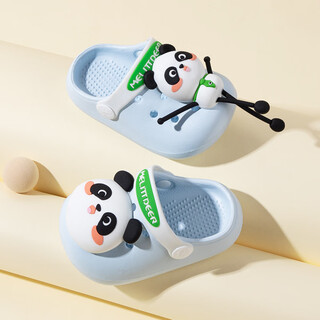 小鹿米利新款夏季可爱儿童凉拖软底卡通男童女童防滑轻便凉拖鞋批发洞洞鞋 熊猫 18 180mm