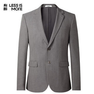 Lilang youth business men's double elastic suit suit men's striped suit formal three-piece set a5cxf02 stone gray 175a