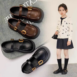 茨语女童乐福鞋2025女孩公主黑色小皮鞋新款儿童透气单鞋软底韩版演出 801黑色 34 内长20.9cm（适合19.9cm脚长）