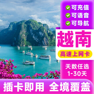 Vietnam phone card 4g high-speed network unlimited traffic card mobile phone card nha trang travel business trip sim card 30 days unlimited high-speed traffic