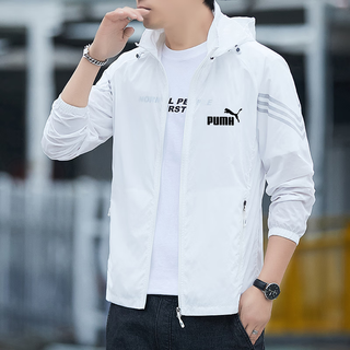 Brand sun protection clothing men's summer anti-uv jacket ice silk thin breathable skin clothing outdoor fishing clothing top white l