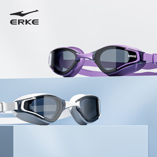 Hongxing erke (erke) swimming goggles, unisex, adult high-definition anti-fog swimming goggles, professional racing swimming goggles, diving equipment, dark night black