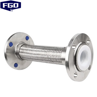 Fgo stainless steel lined ptfe metal braided corrugated hose length 1.5 meters bwgf46-16p pn16 length 10 meters pn16 dn50 bwgf46-16p