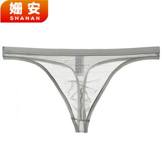 Yuntong men's nude transparent t-pants thin mesh sexy underwear sexy 1 temptation 1 tempting breathable men's youth t-pants wy gray 2xl