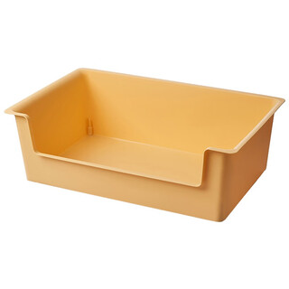 Under-desk book storage box with pulleys removable student classroom bag book storage box study organizer book box yellow large size without pulleys
