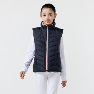 Decathlon (decathlon) children's vest sports warm vest sleeveless casual autumn and winter equestrian vest youth ovhr inkstone 5-6 years old_height 113-121cm