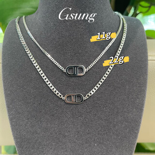 Gsung platinum pt950 necklace women's chain pendant set chain men's platinum necklace adjustable couple pendant clavicle chain pt950 platinum necklace women's about 11 grams reservation