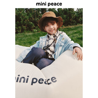 Minipeace children's spring new boys' shirt f1caf1262 light denim blue 130