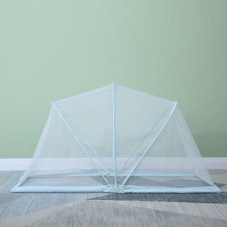 Zailu installation-free foldable mosquito net baby sleeping mosquito cover portable children's bed encrypted mesh outdoor basic blue 99*52*48 small size