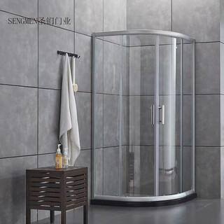 Kezitu customized diamond-shaped shower room curved stainless steel bathroom wet and dry separation glass partition overall bathroom bath arc shower room