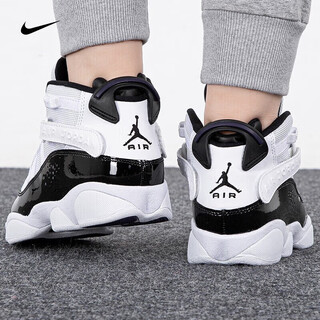 Nike (nike) basketball shoes women's shoes autumn and winter new jordan6rings shock-absorbing anti-slip breathable sports shoes 323419-104 323419-104 white dark purple 36