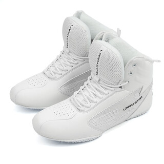 Laura star ls1082 energy second generation indoor fitness deadlift squat shoes professional strength and physical comprehensive training shoes white thickened tongue/heel package 43