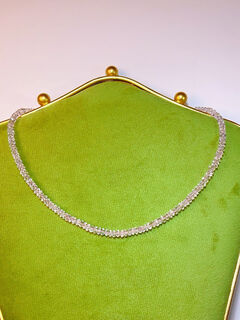 Kechu ruyijia high ice seed pink morganite pink diamond fire color extra good 14k button necklace