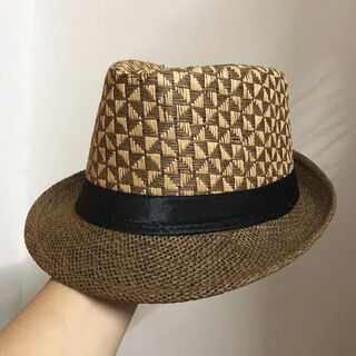 Muxiaduo top hat men's top hat trendy korean style sun hat summer thin hat men's summer sun hat outdoor sun protection jazz triangle coffee adult one size 58cm