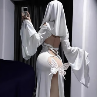 Huizhi city ghost girl cos costume cosplay two-dimensional halloween cross-dressing cos women's two-wear slim fishtail skirt animation cos costume full set 1 l