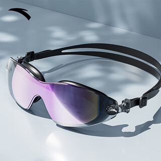 Anta (anta) large-frame swimming goggles men's swimming goggles professional high-definition anti-fog waterproof women's special swimming goggles high-looking colorful black