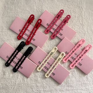 Sahane zuoyu internet celebrity hair clip hair clip headband clip side summer bangs one-word clip forehead broken hair fairy style high-end wavy duckbill clip random pair