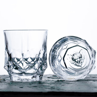 Linku ins medusa whiskey glass crystal glass wine glass creative home beer glass bar ktv spirits clear style three 300ml 2 pieces