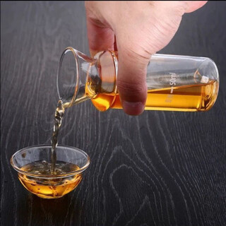 Xiongwochi high temperature resistant glass rice wine warmer set household wine jug and wine cup old-fashioned wine boiling wine jug hot wine scalding wine jug free wine dispenser with 100ml