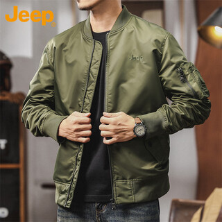 Jeep jeep jacke herrenjacke bomberjacke herbst und winter arbeitskleidung baseballkragen top herren militärgrün xl