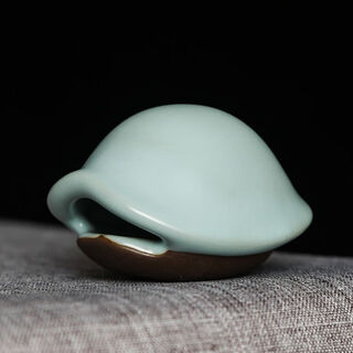 Tea pet ru kiln ceramic fu jia tian xia open piece can raise little turtle shell tea play tea pet decoration tea interesting tea set accessories fu jia tian xia